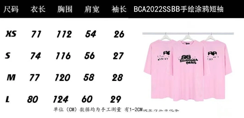 Bxlxnciaga T-Shirts Durable 91597
