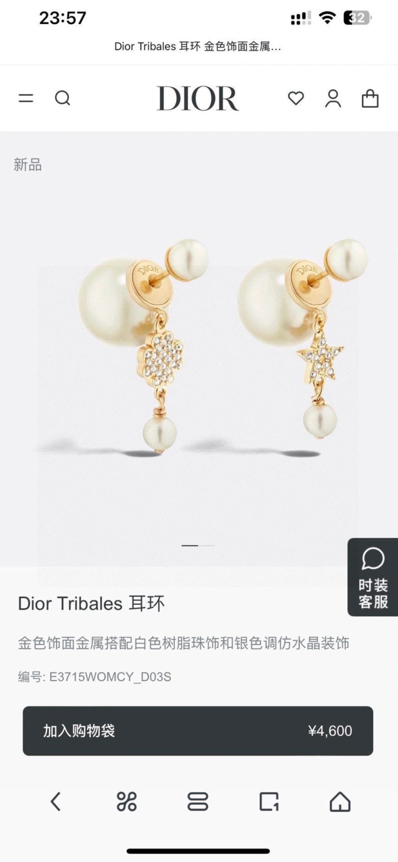 Stylish Christian Dxxr Earrings 293920