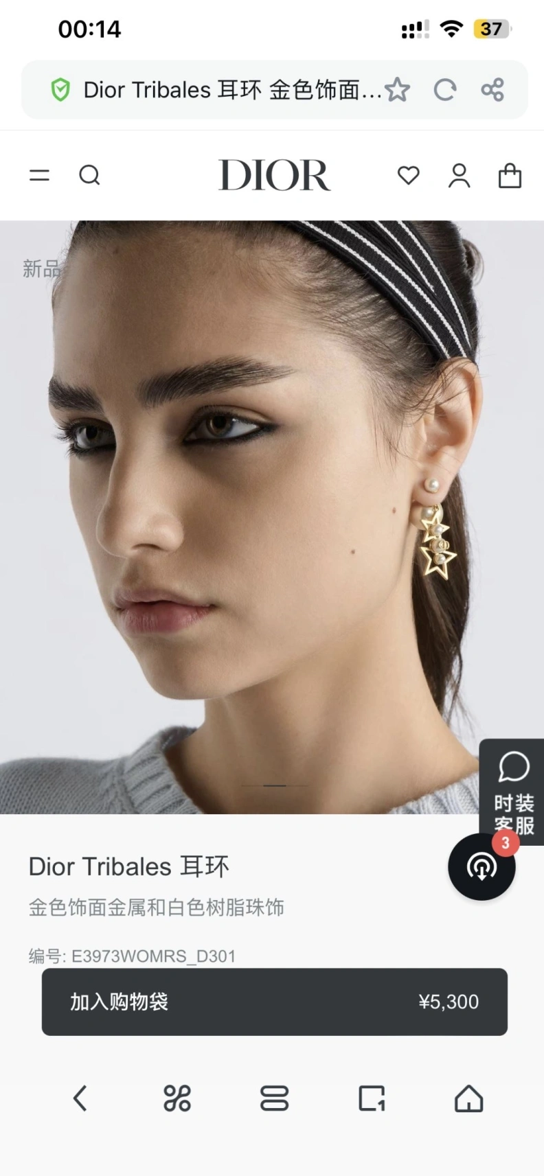 Christian Dxxr Earrings Sleek 293841