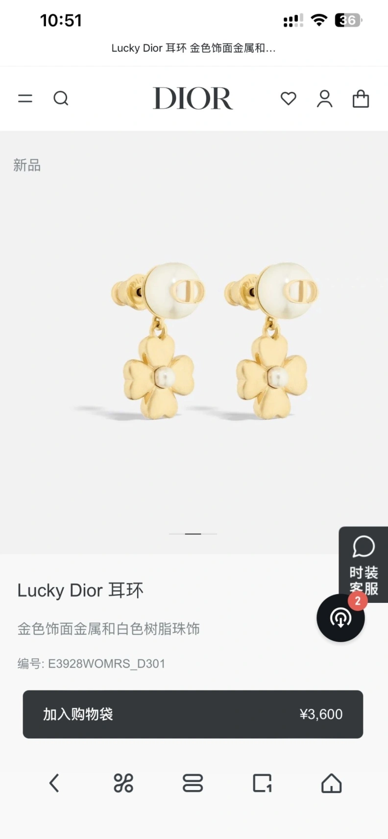 Christian Dxxr Earrings DailyWear 294183