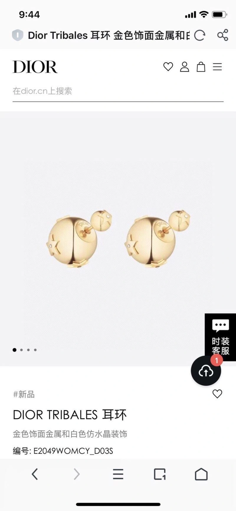Christian Dxxr Earrings Classic 295236