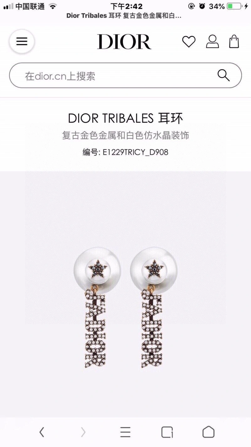 Christian Dxxr Earrings Durable 294936