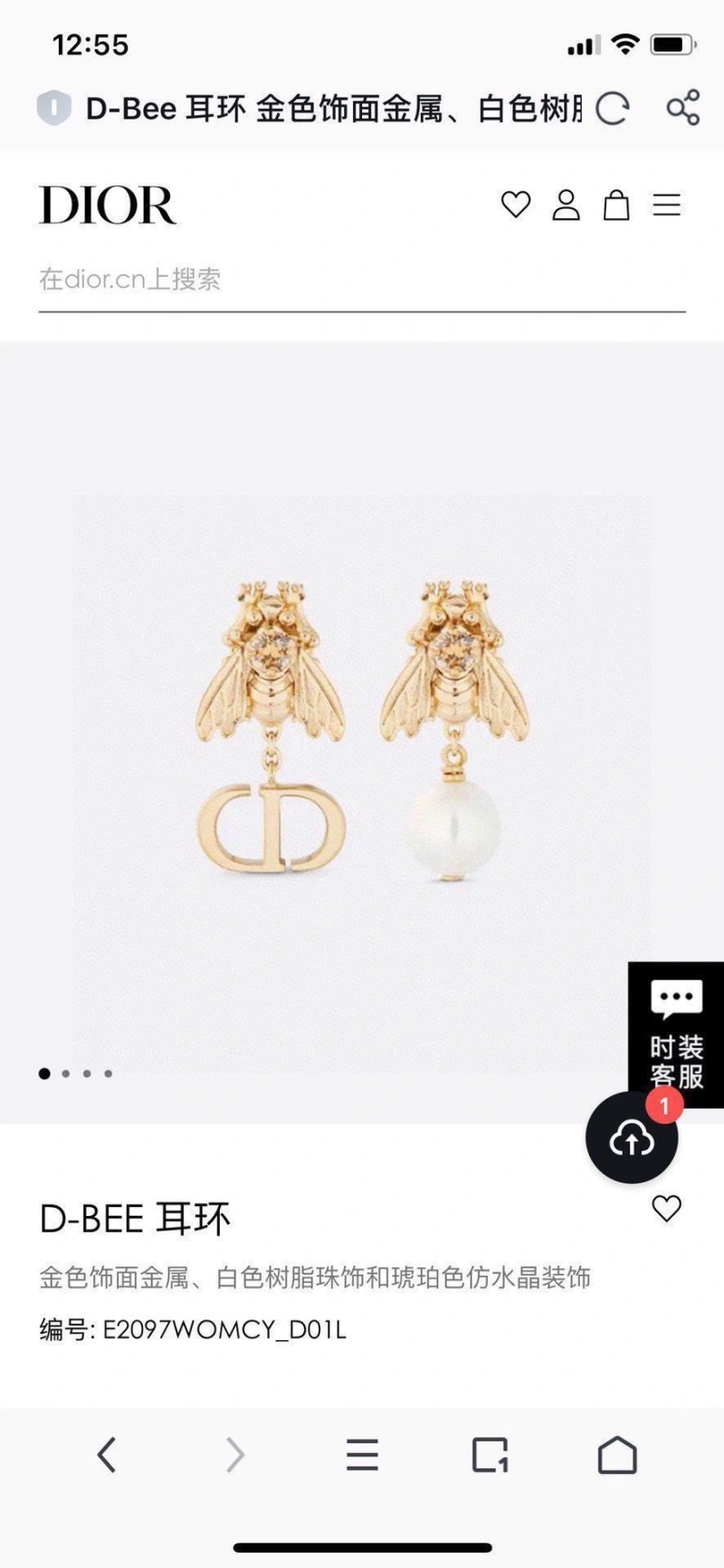 Christian Dxxr Earrings Durable 294924