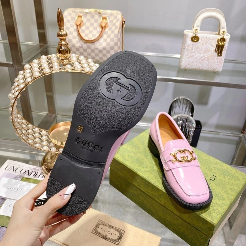 Trendsetting Gxccx Leather Shoes 166699