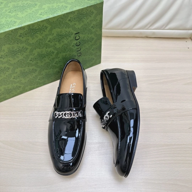 Trendy Gxccx Leather Shoes 166616