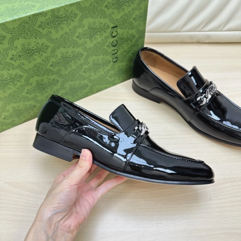 Trendy Gxccx Leather Shoes 166616