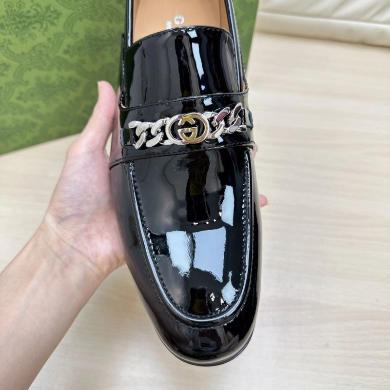Trendy Gxccx Leather Shoes 166616