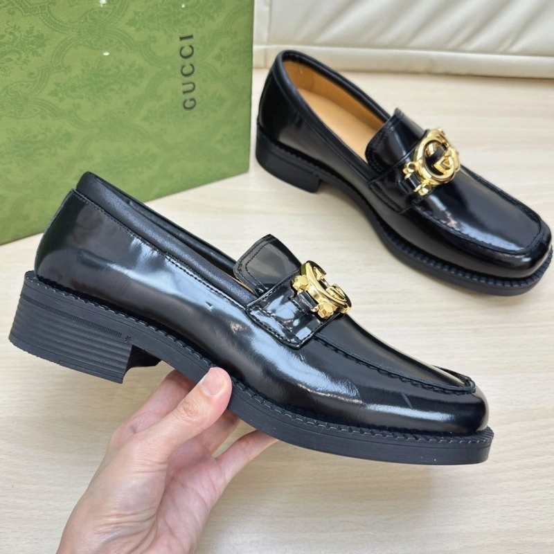 EyeCatching Gxccx Leather Shoes 166612