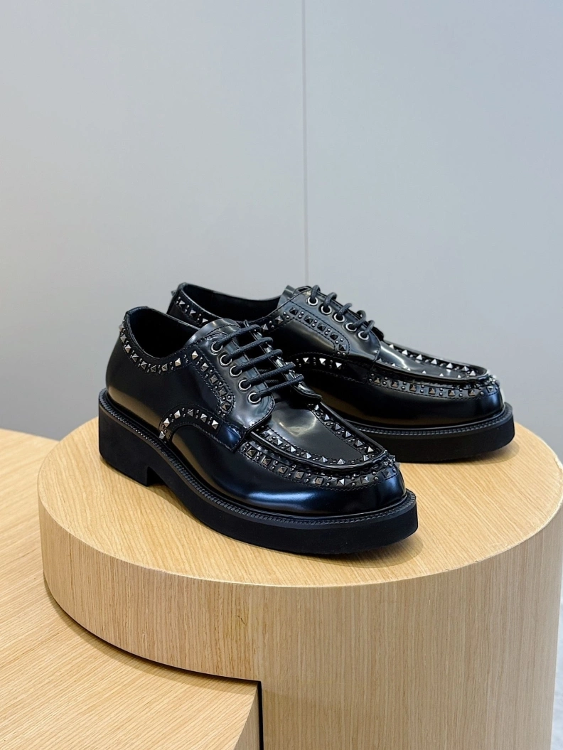 Trendy Vxlxntino Leather Shoes 229195