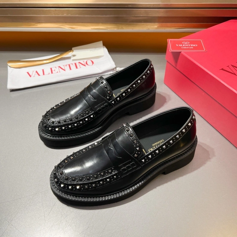 Modern Vxlxntino Leather Shoes 229194