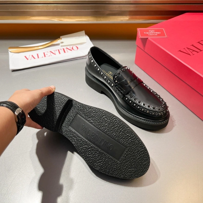 Modern Vxlxntino Leather Shoes 229194