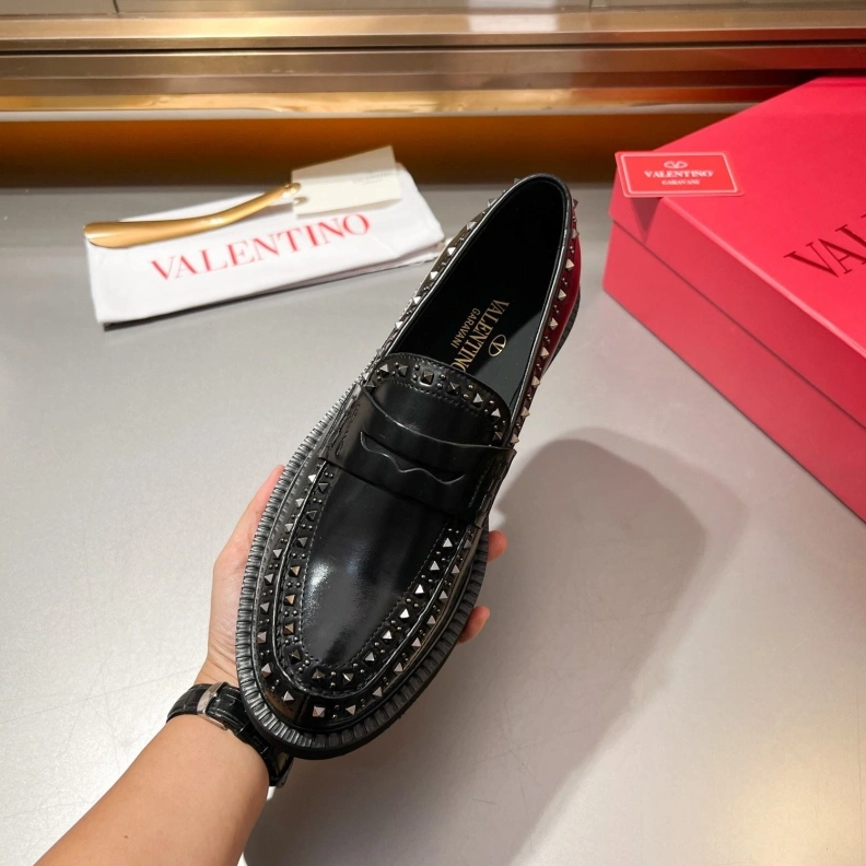 Modern Vxlxntino Leather Shoes 229194