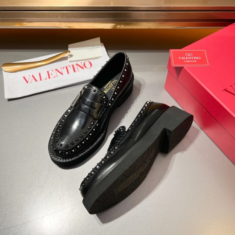 Modern Vxlxntino Leather Shoes 229194