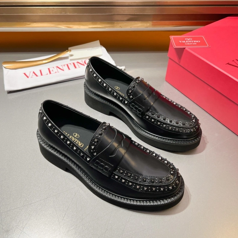 Modern Vxlxntino Leather Shoes 229194