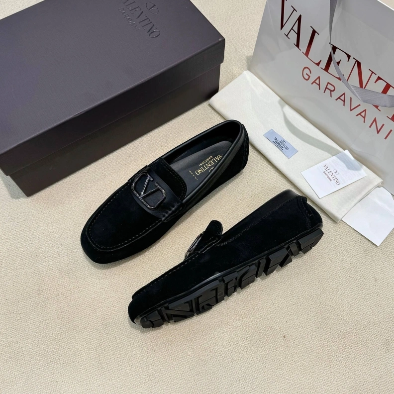 Refined Vxlxntino Leather Shoes 229183