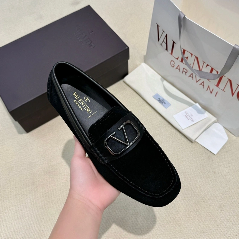 Refined Vxlxntino Leather Shoes 229183