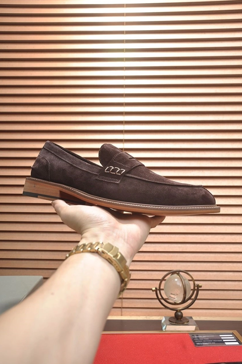 Trendy Brxnxllo Cxcxnelli Leather Shoes 113506