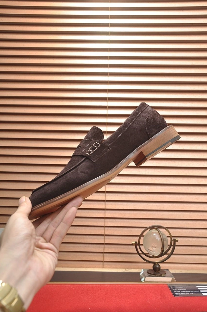 Trendy Brxnxllo Cxcxnelli Leather Shoes 113506