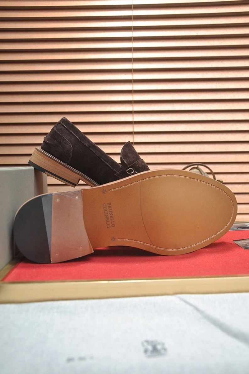 Trendy Brxnxllo Cxcxnelli Leather Shoes 113506