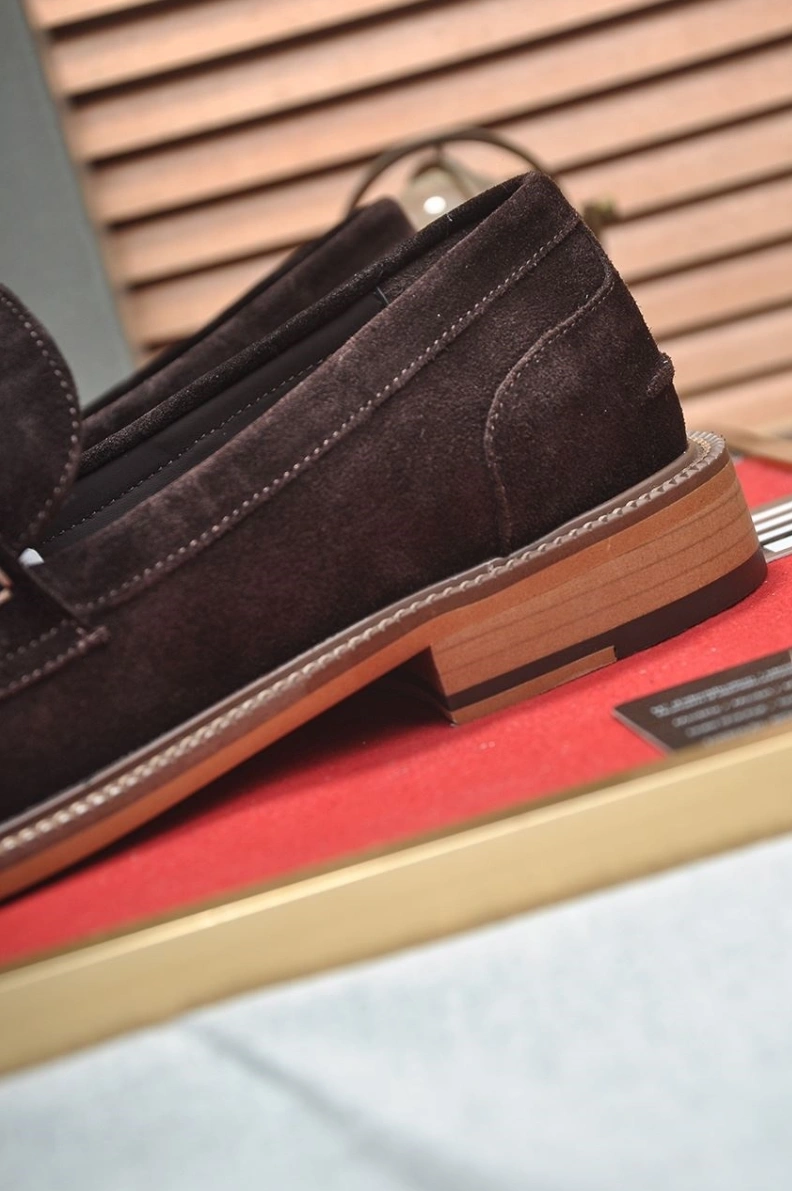 Trendy Brxnxllo Cxcxnelli Leather Shoes 113506