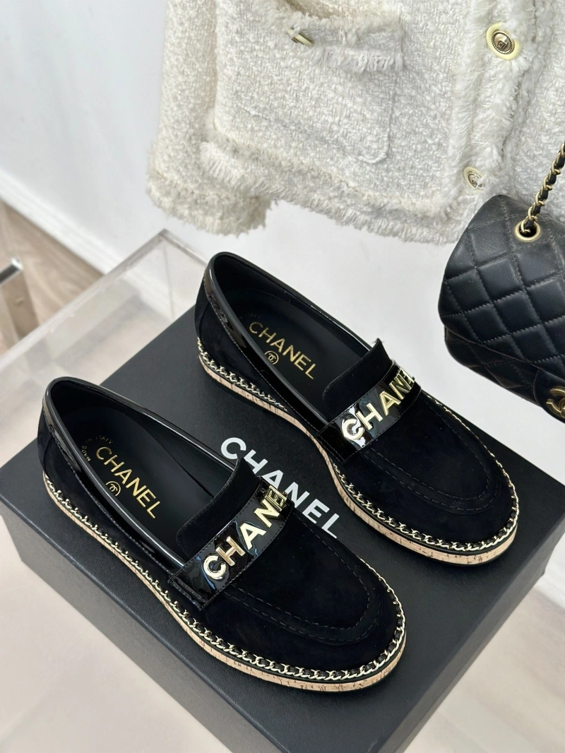 Bright Chxnxl Leather Shoes 125511