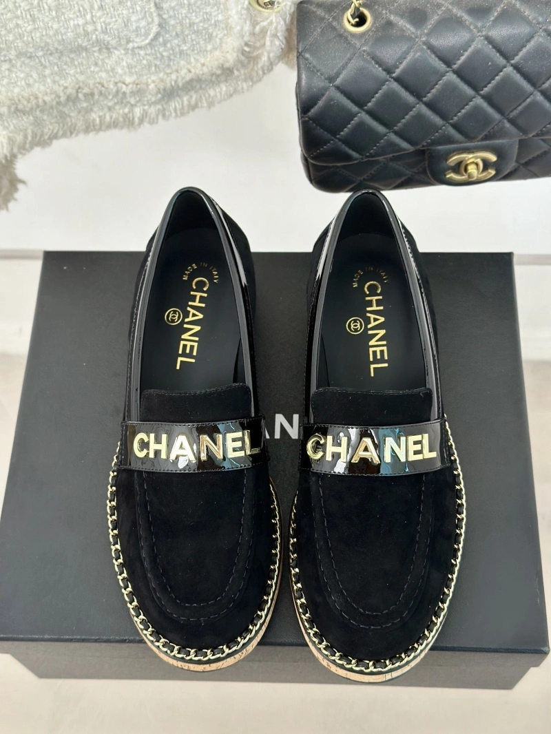 Bright Chxnxl Leather Shoes 125511