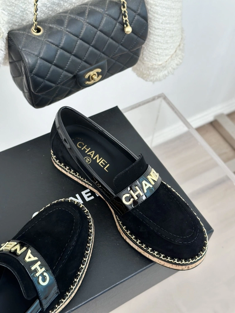 Bright Chxnxl Leather Shoes 125511