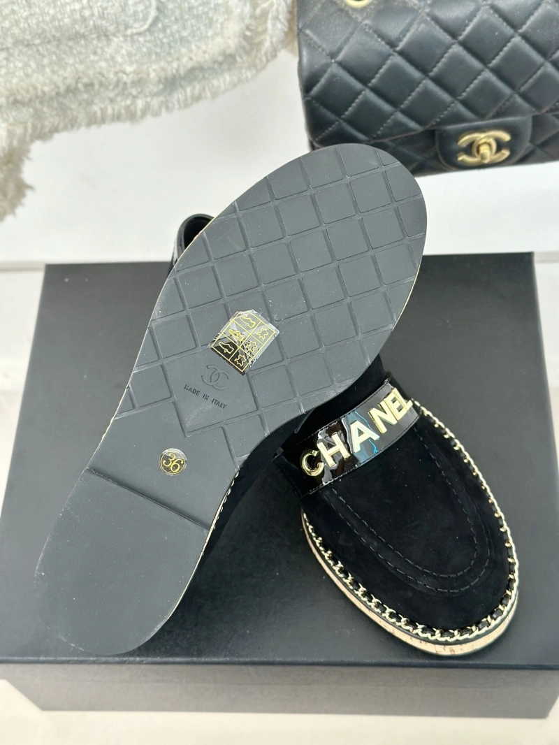 Bright Chxnxl Leather Shoes 125511