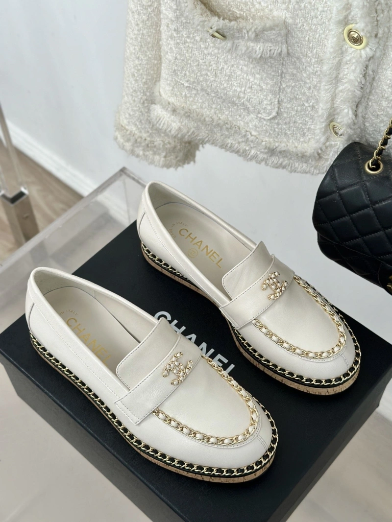 Bold Chxnxl Leather Shoes 125509