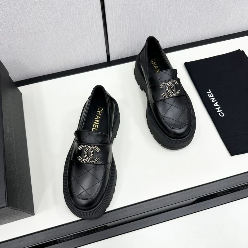 Bright Chxnxl Leather Shoes 125506