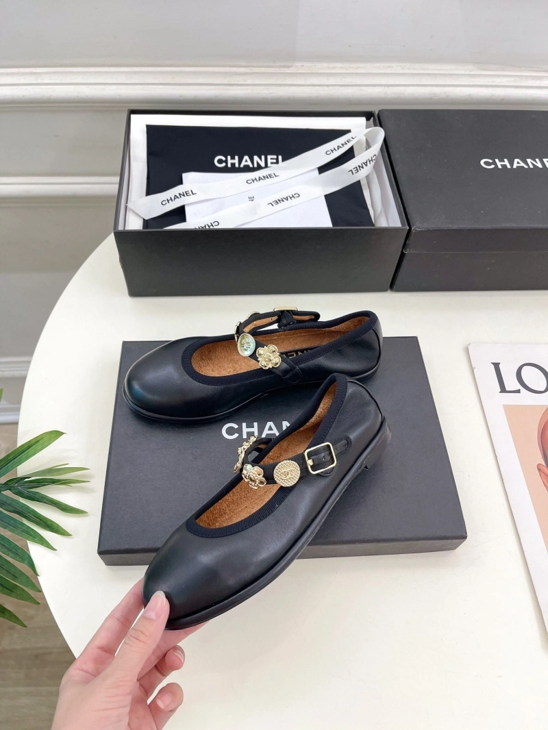 Bright Chxnxl Flat Shoes 125613