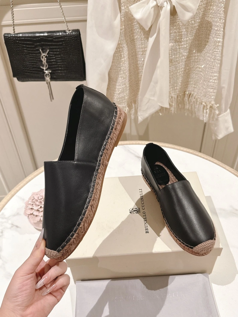 Compact Brxnxllo Cxcxnelli Leather Shoes 113666