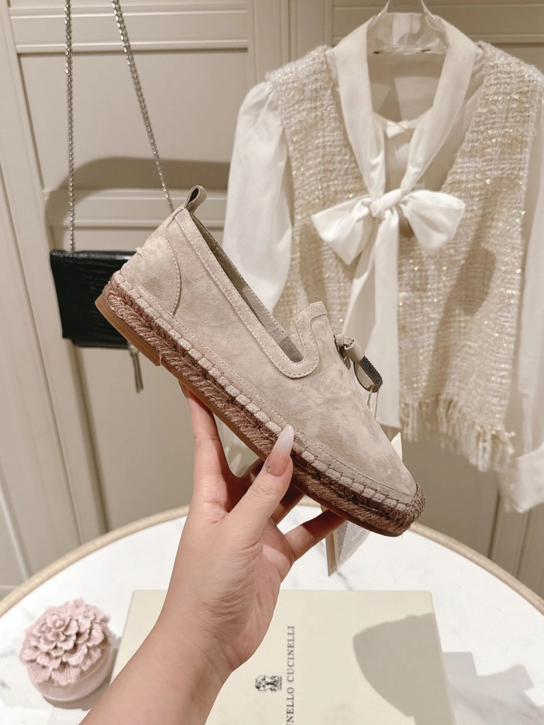 Soft Brxnxllo Cxcxnelli Leather Shoes 113655