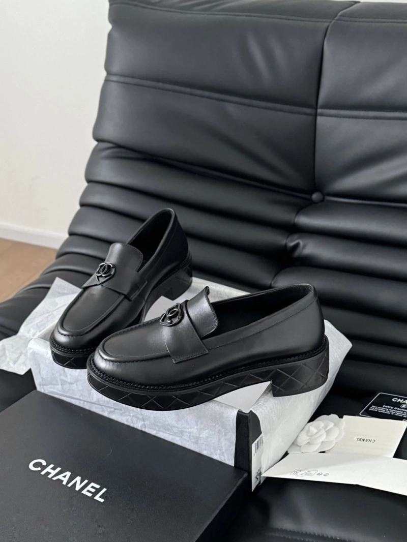 Elegant Chxnxl Leather Shoes 124473