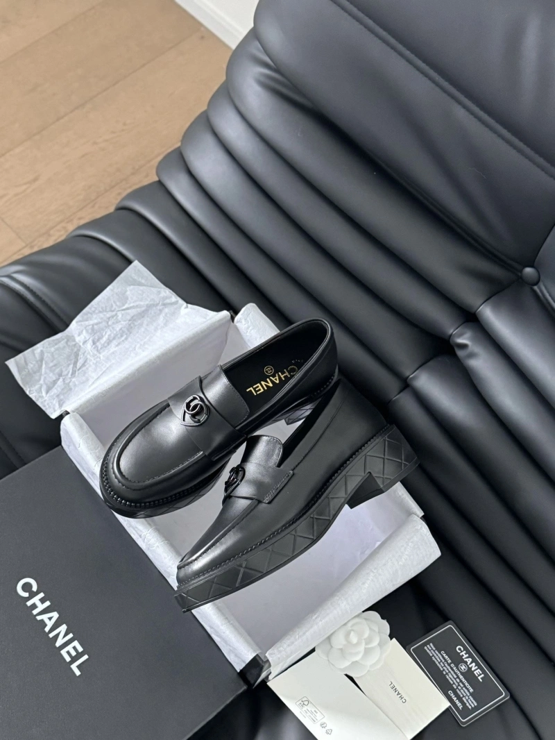 Elegant Chxnxl Leather Shoes 124473