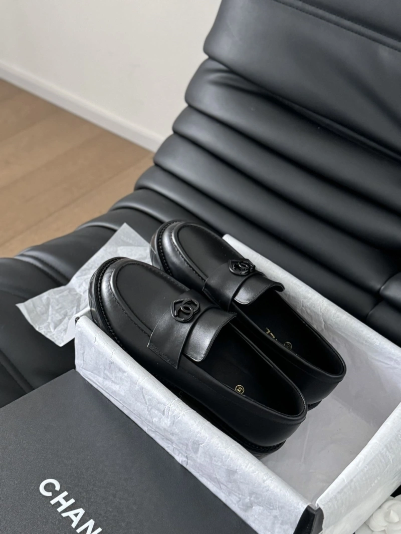 Elegant Chxnxl Leather Shoes 124473