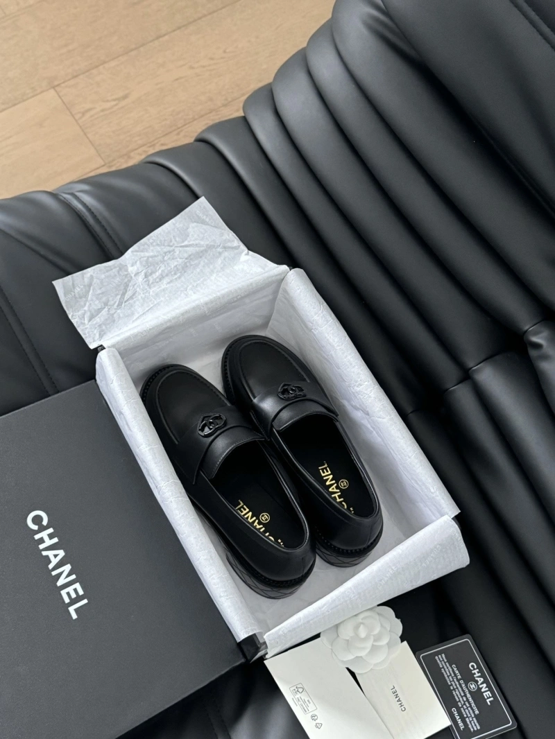 Elegant Chxnxl Leather Shoes 124473