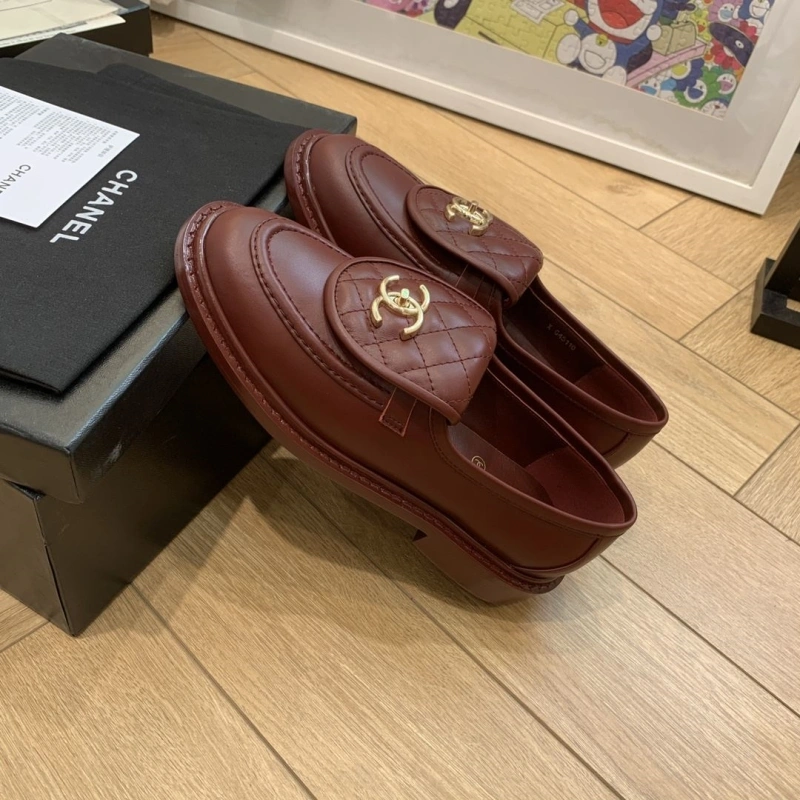 Sophisticated Chxnxl Leather Shoes 124479