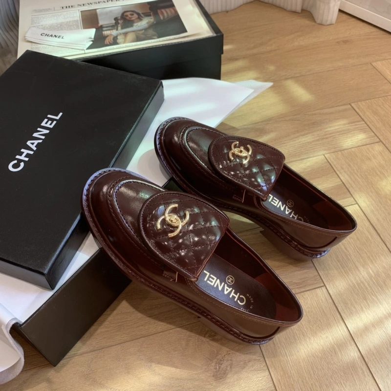 Sleek Chxnxl Leather Shoes 124465