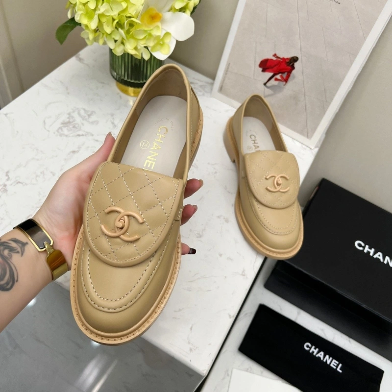 Elegant Chxnxl Leather Shoes 124449