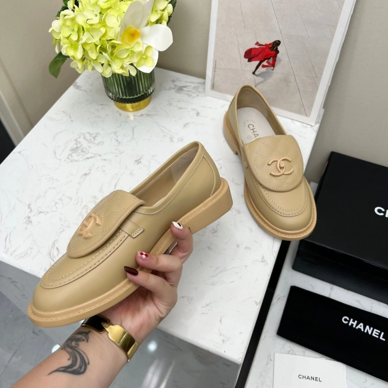 Elegant Chxnxl Leather Shoes 124449