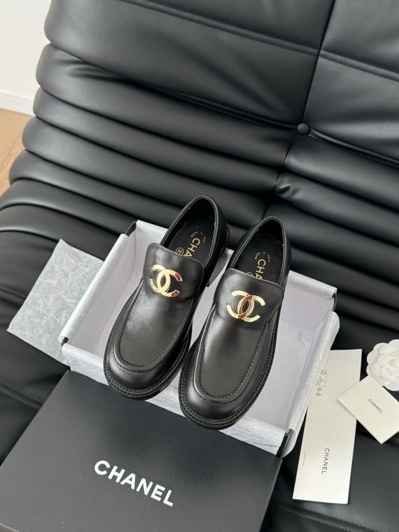 Bright Chxnxl Leather Shoes 120699