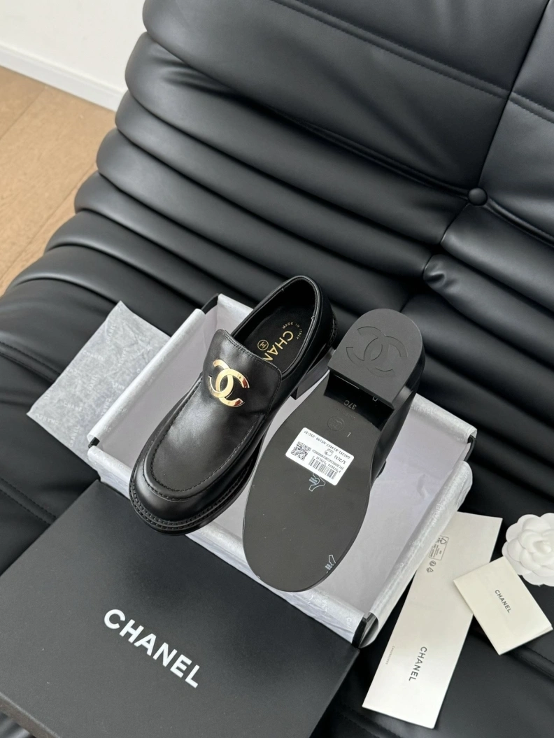Bright Chxnxl Leather Shoes 120699
