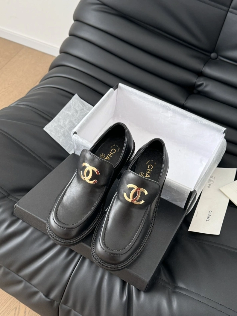 Bright Chxnxl Leather Shoes 120699