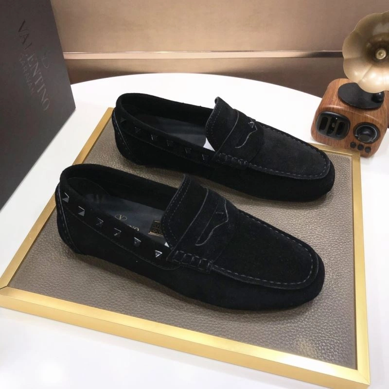 Flexible Vxlxntino Leather Shoes 233458