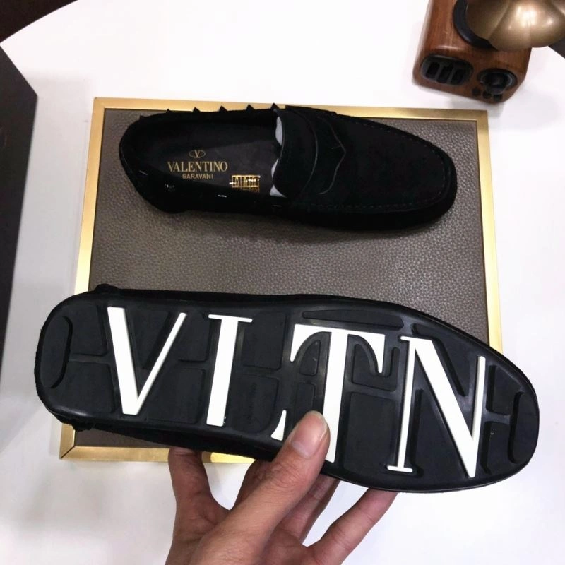 Flexible Vxlxntino Leather Shoes 233458