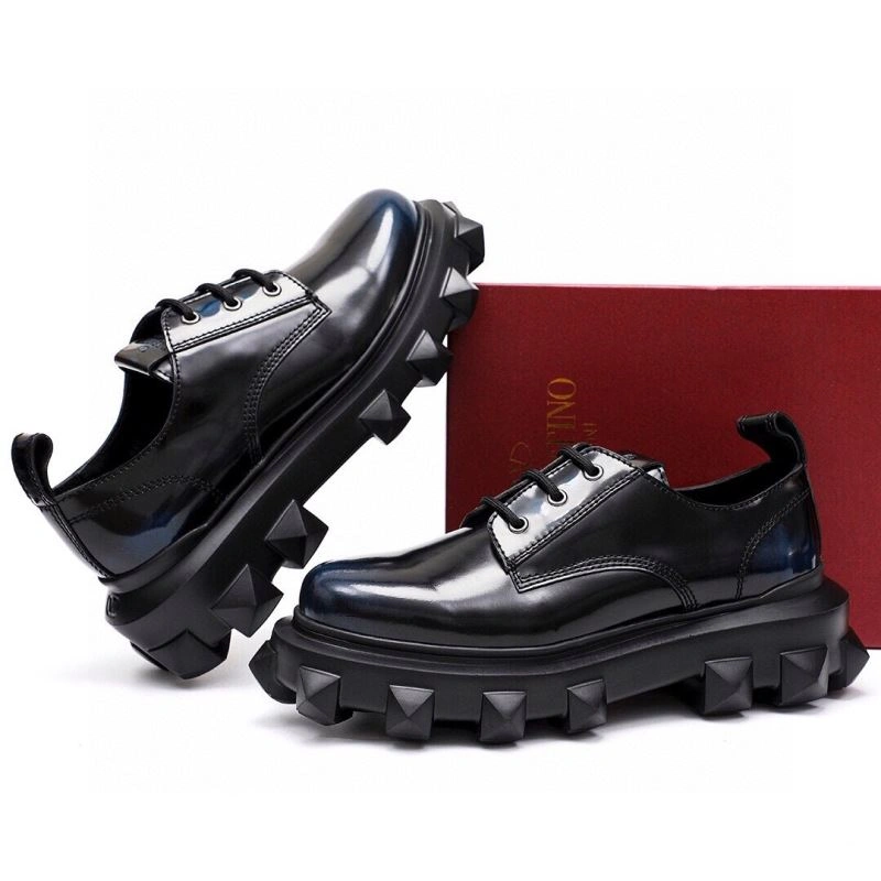 Refined Vxlxntino Leather Shoes 233445