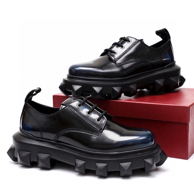 Refined Vxlxntino Leather Shoes 233445