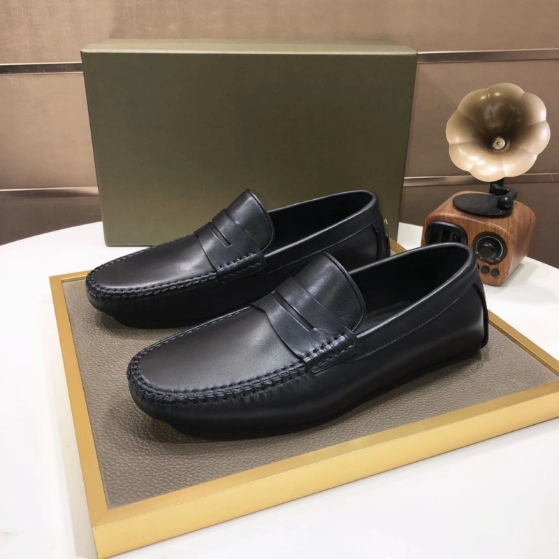 Lightweight Bxttxga Vxnxta Leather Shoes 113052