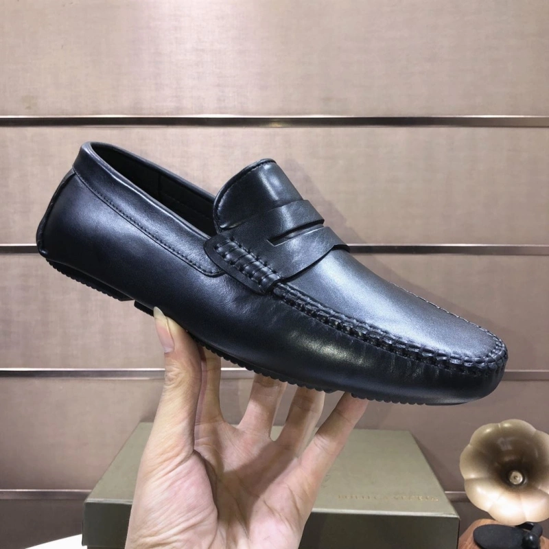 Lightweight Bxttxga Vxnxta Leather Shoes 113052